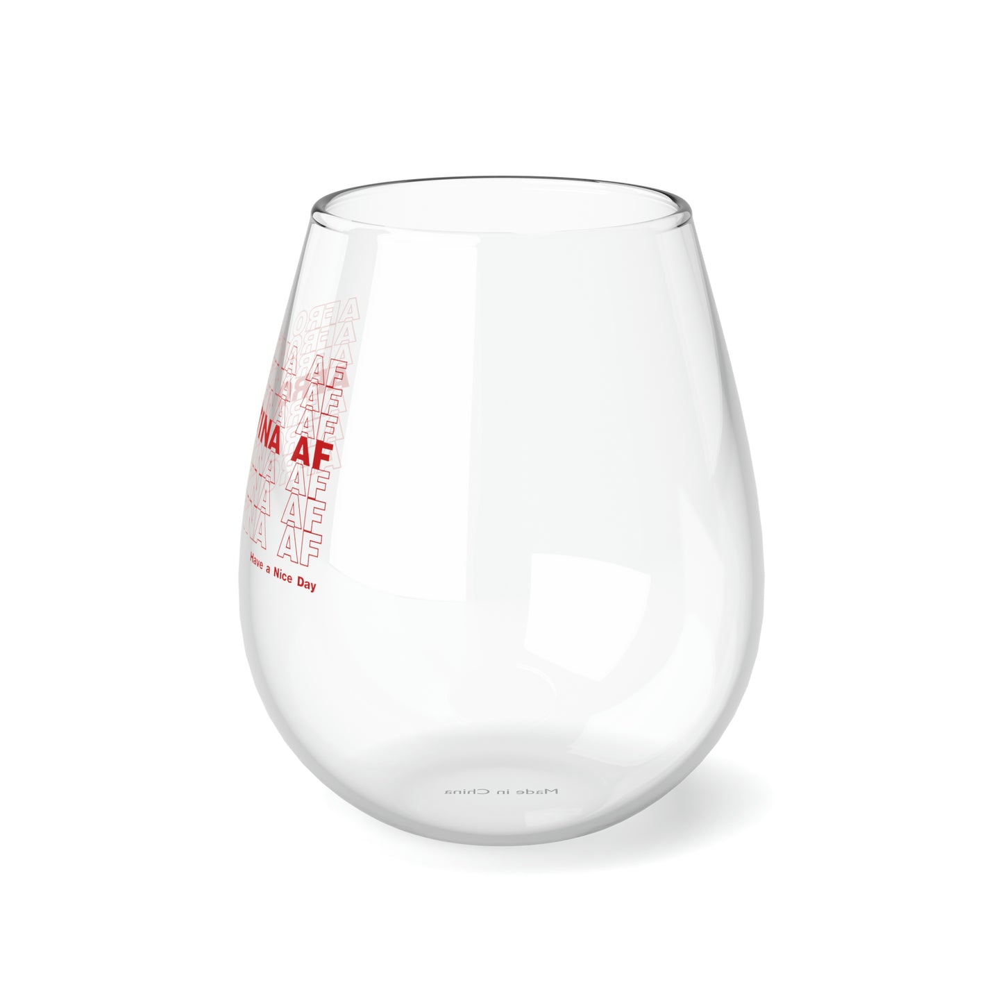Afro Latina Stemless Wine Glass