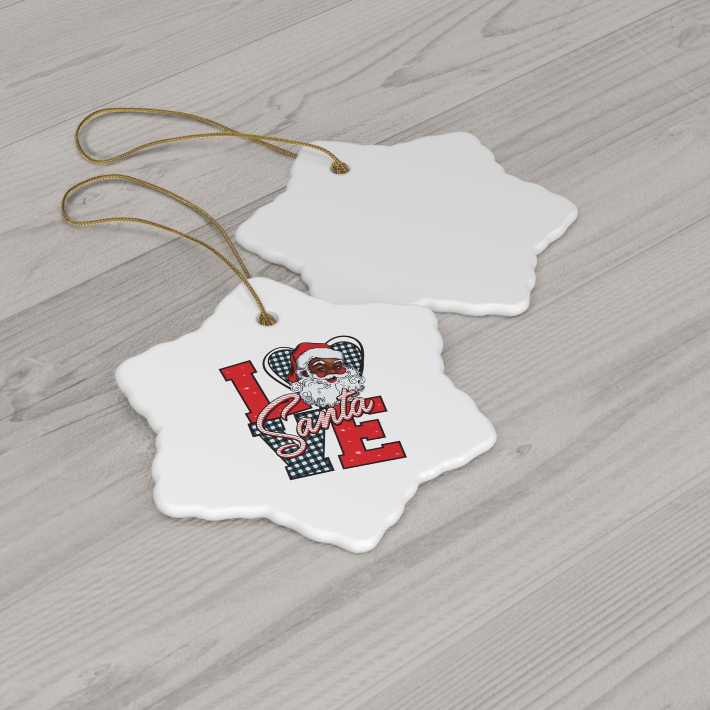 Black Santa Christmas Ornament
