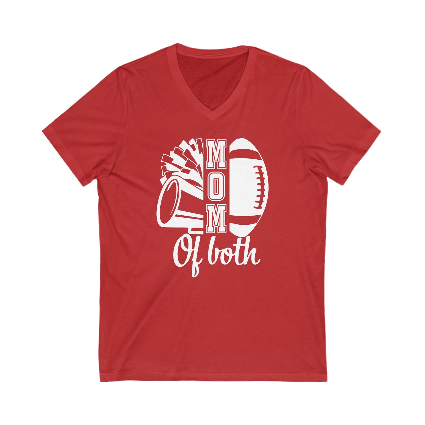 Cheer and Football Mom V- Neck Shirt