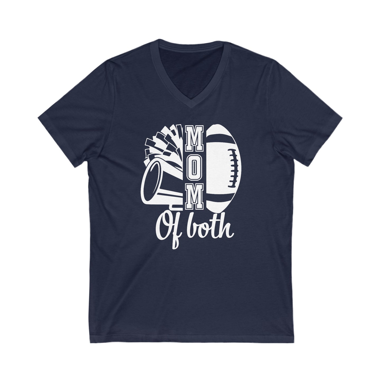 Cheer and Football Mom V- Neck Shirt