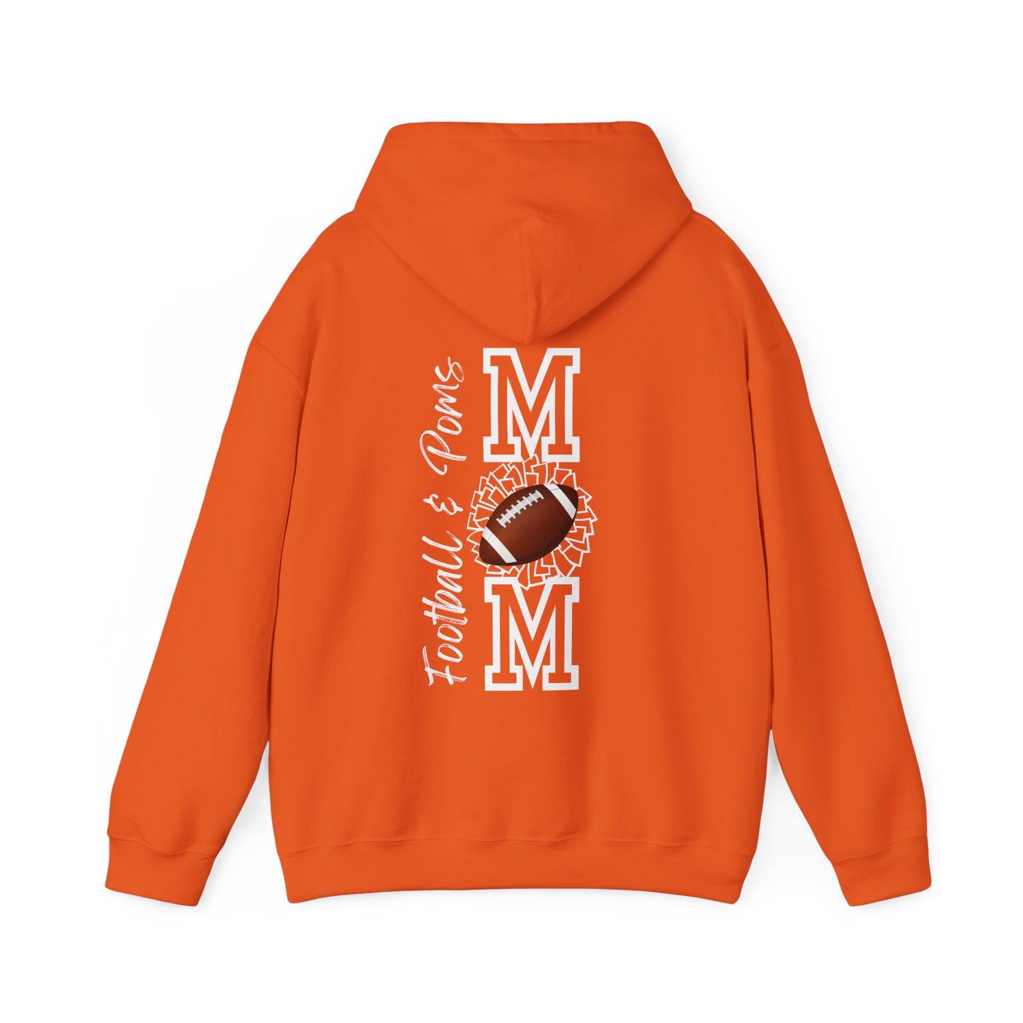 Football & Poms Mom Hoodie Sweatshirt