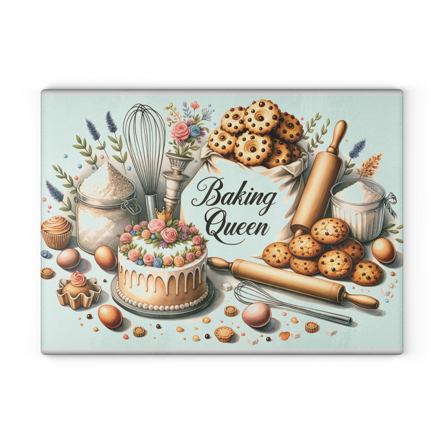Baking Queen Glass Cutting Board