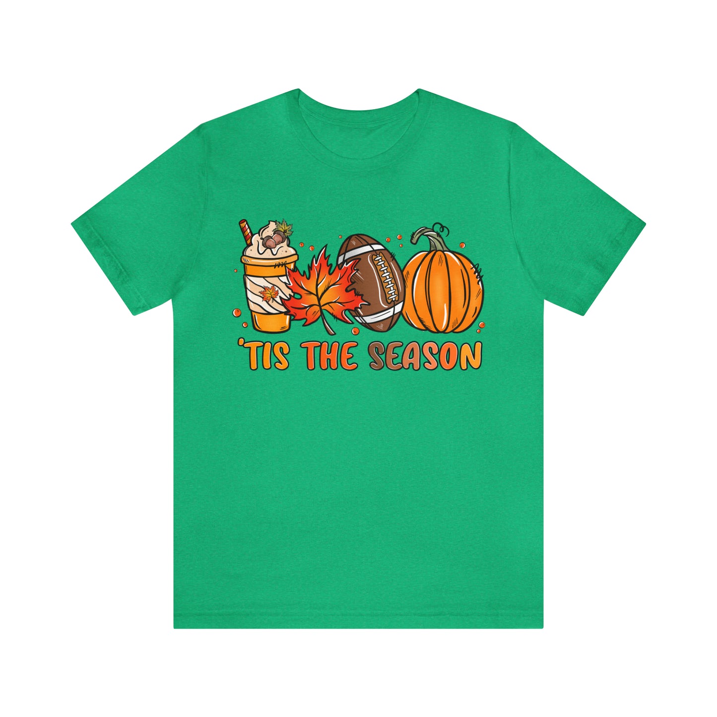 Tis the Season Football Pumpkins Autumn Tee