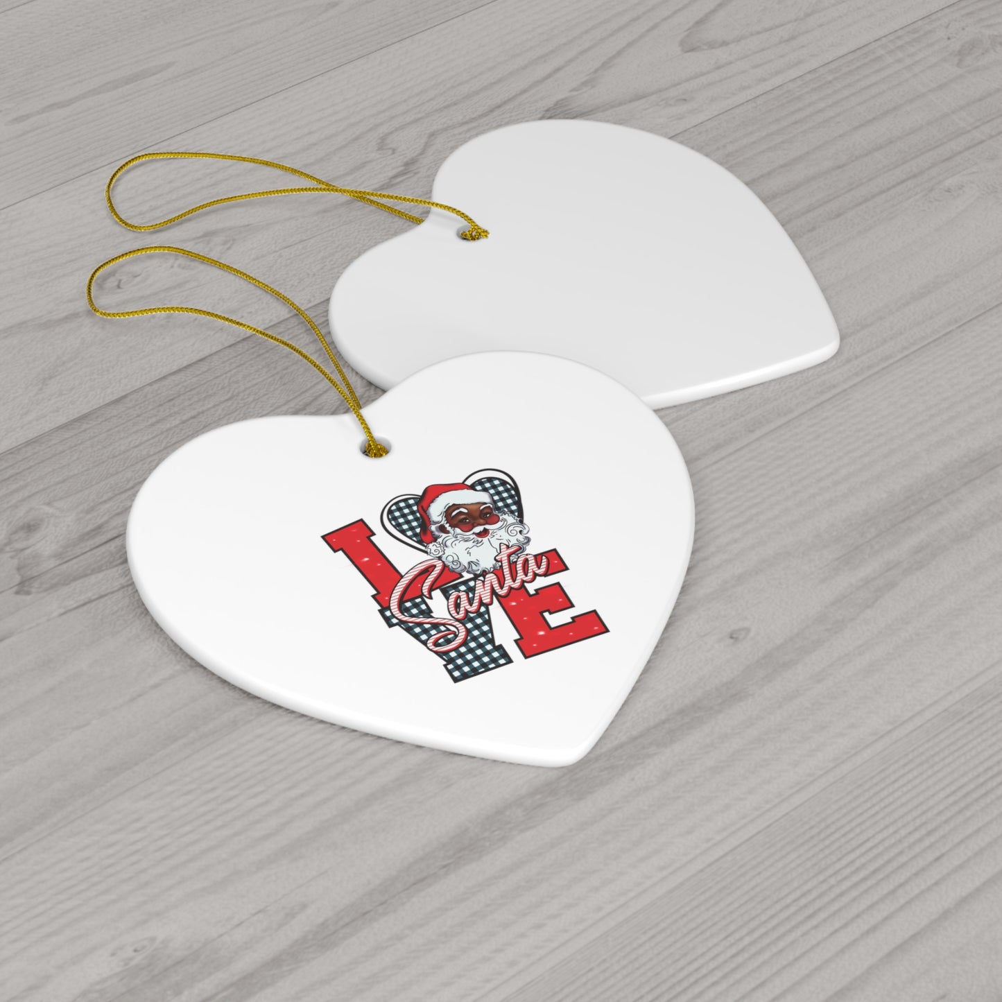 Black Santa Christmas Ornament