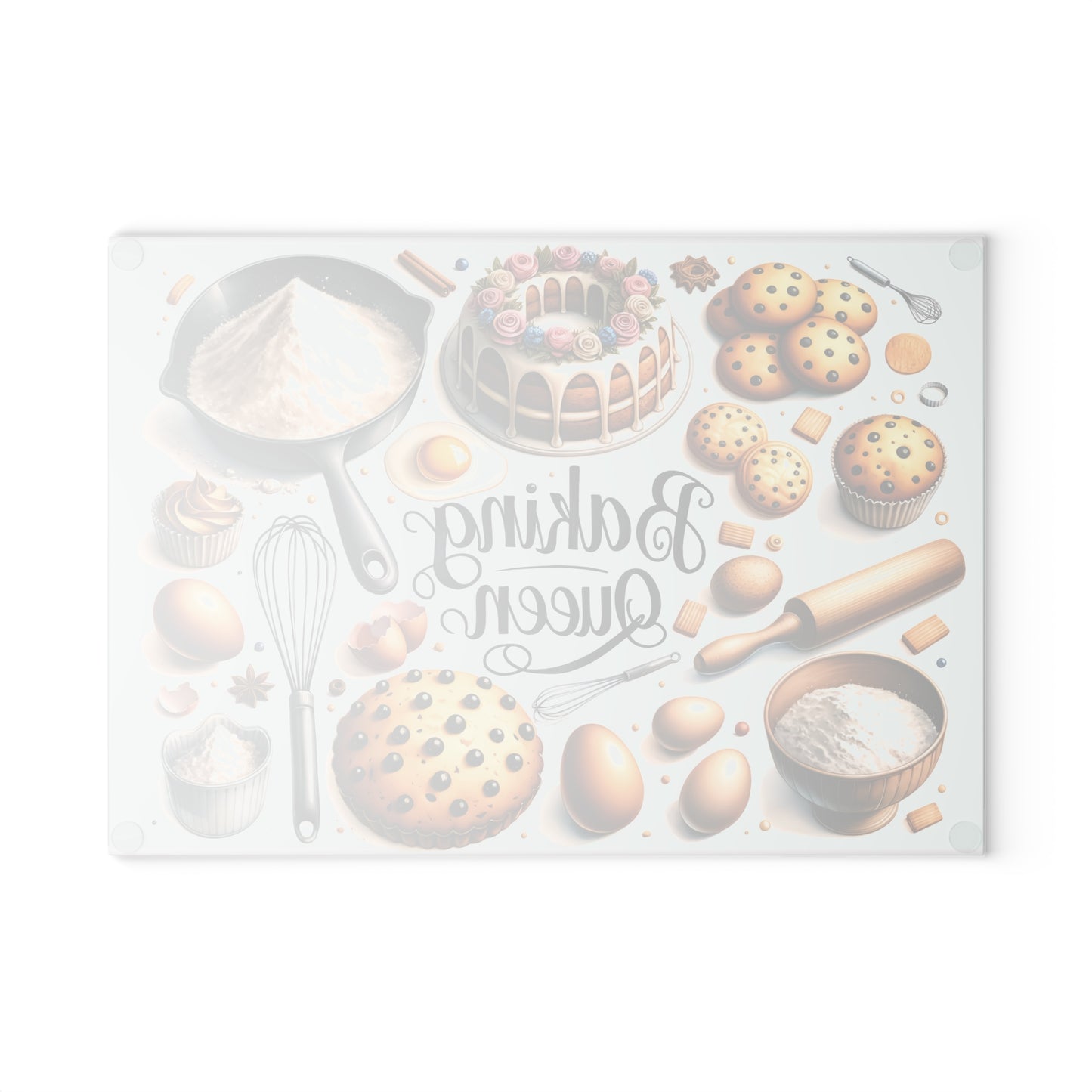 Baking Queen Glass Cutting Board