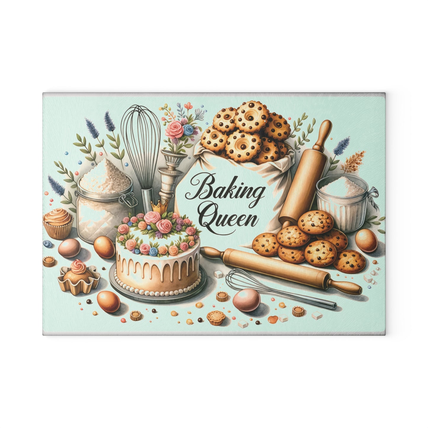Baking Queen Glass Cutting Board