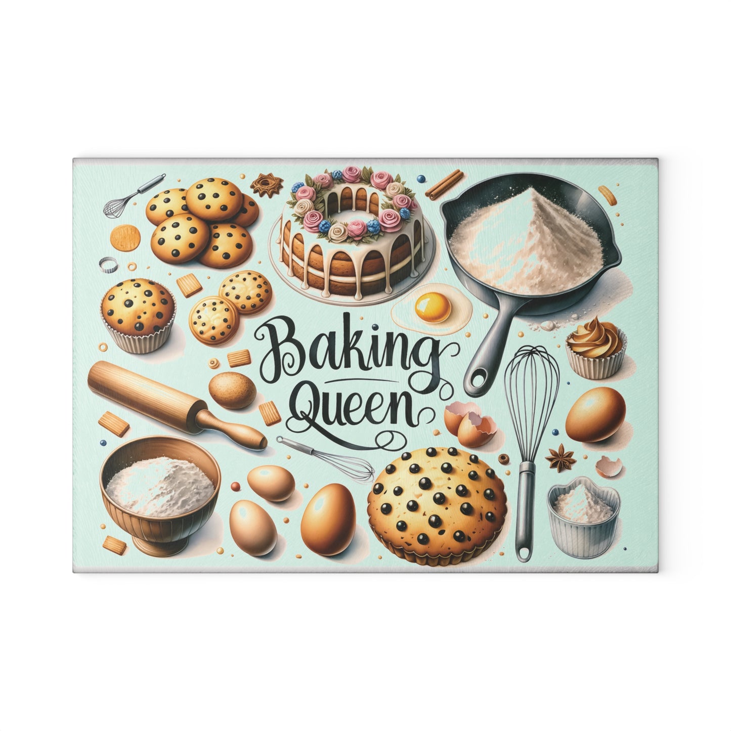 Baking Queen Glass Cutting Board