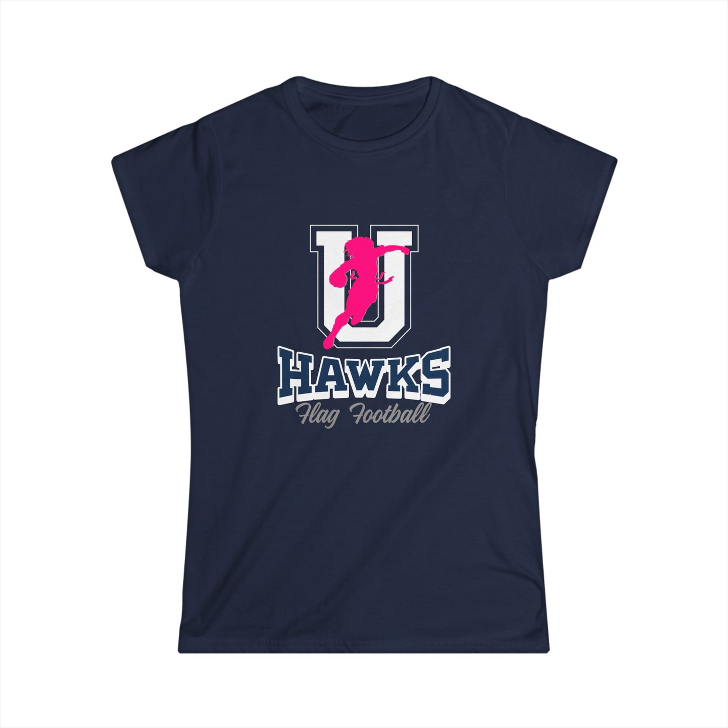 Pink Hawks Girls Flag Women's Softstyle Tee