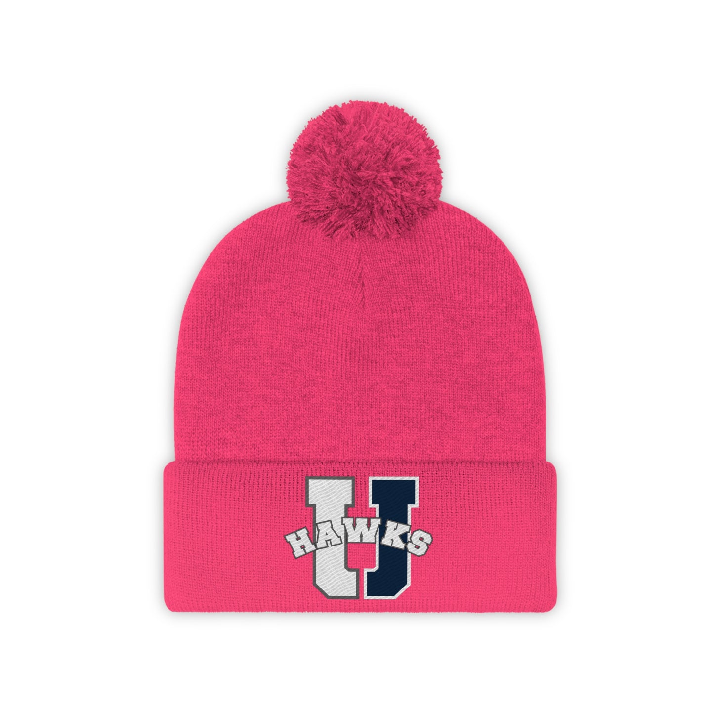 U Hawks Split Pom Pom Beanie