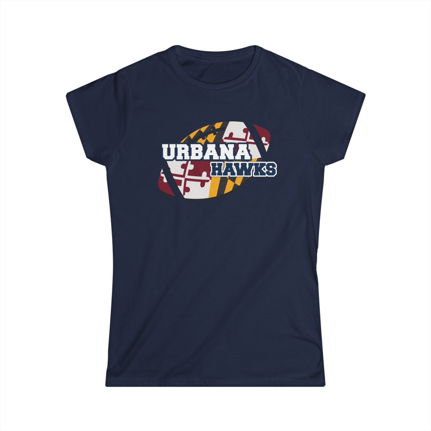 Hawks Women's Softstyle Tee - Sporty Maryland Pride Shirt