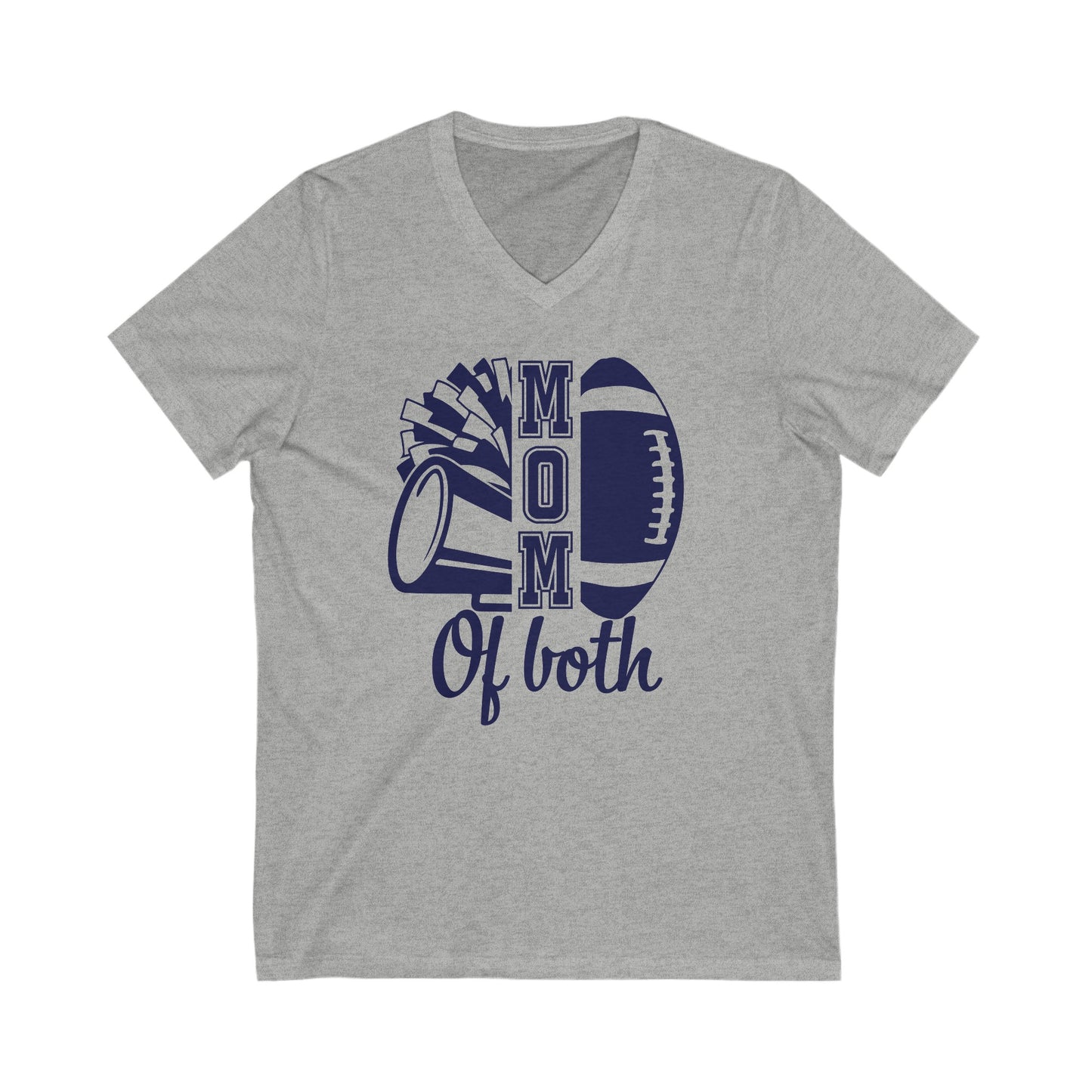 Cheer and Football Mom V- Neck Shirt