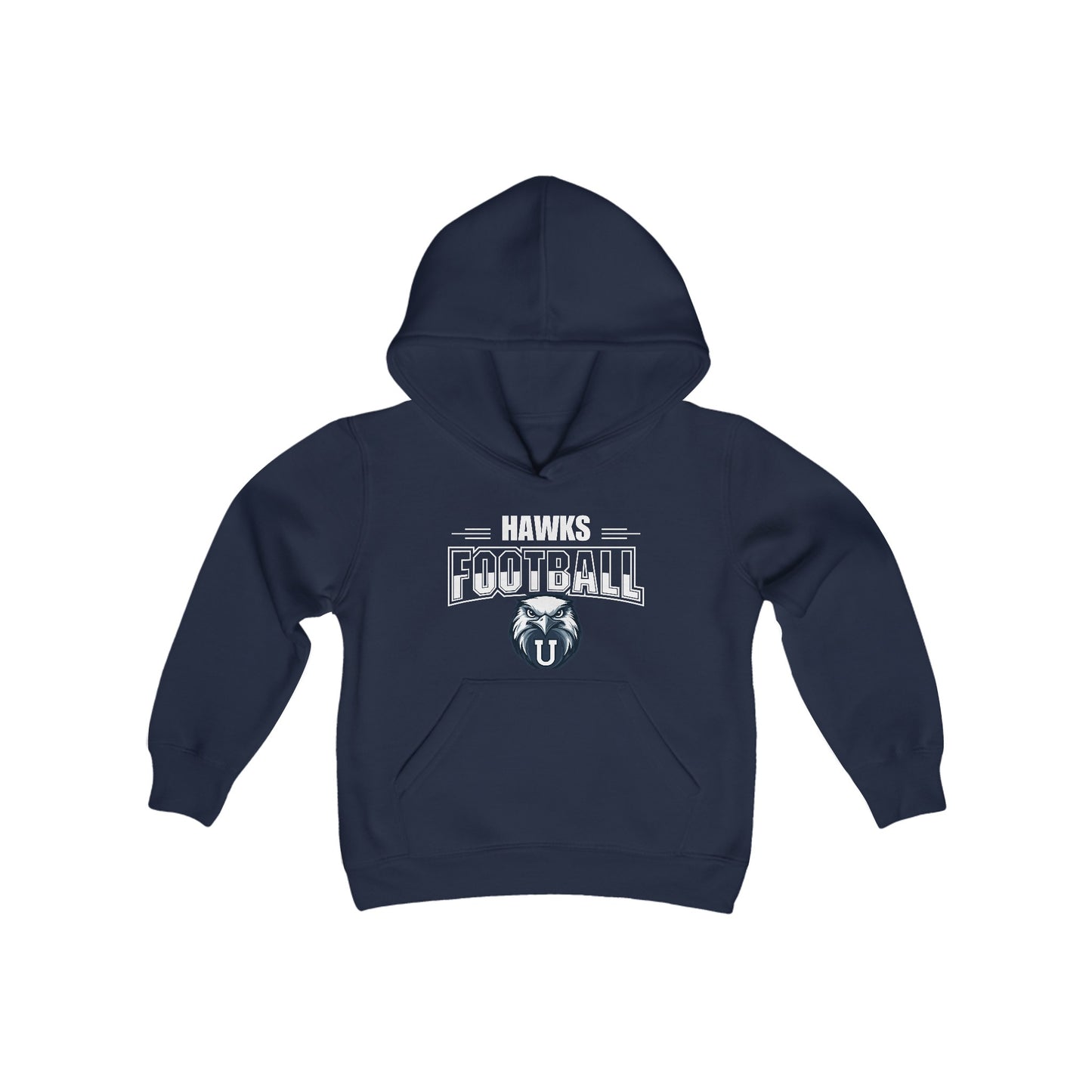 Hawks Football Youth Heavy Blend Hooded Sweatshirt