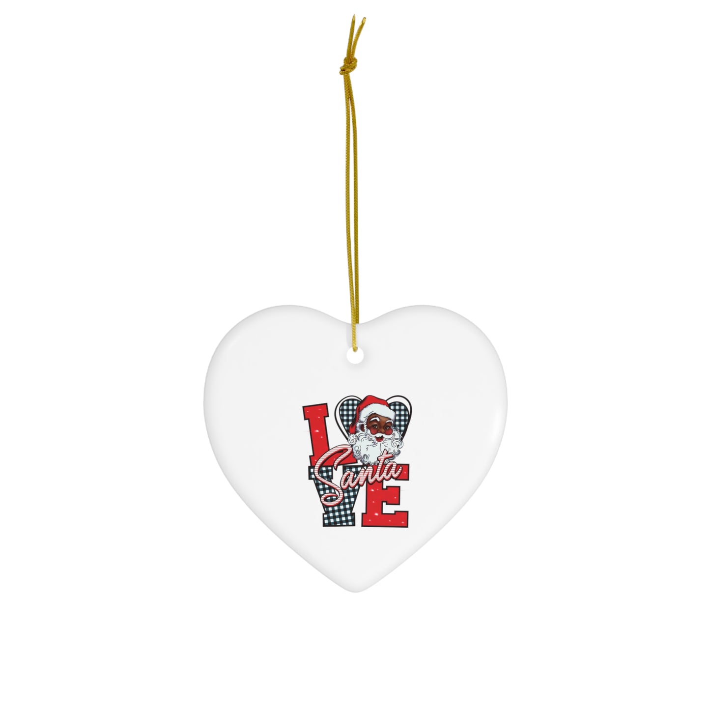 Black Santa Christmas Ornament
