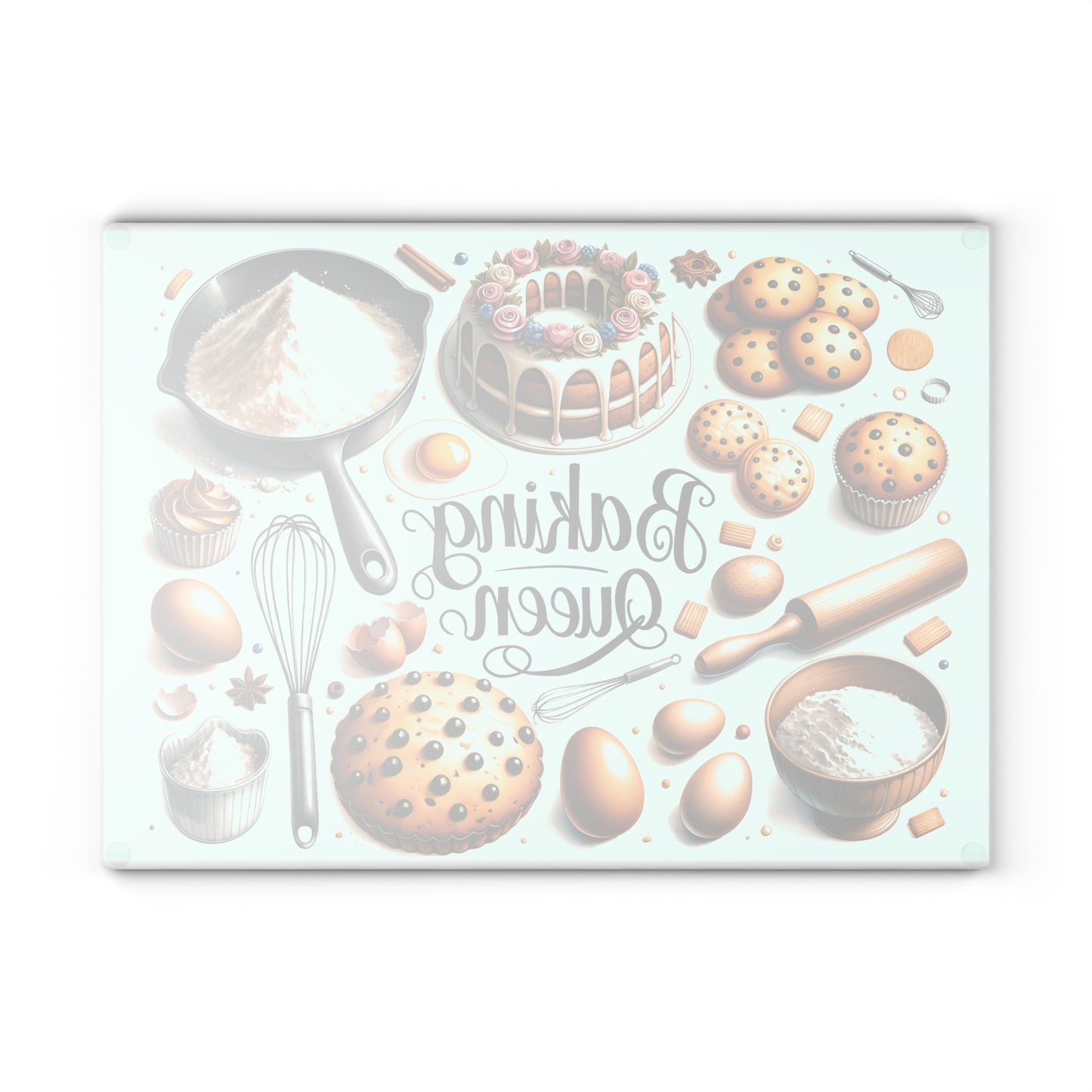 Baking Queen Glass Cutting Board