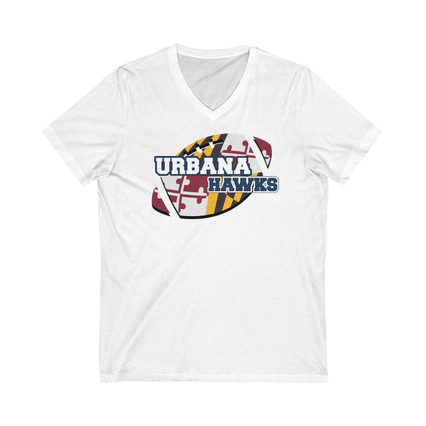 Urbana Hawks Unisex V-Neck Tee - Sporty & Casual