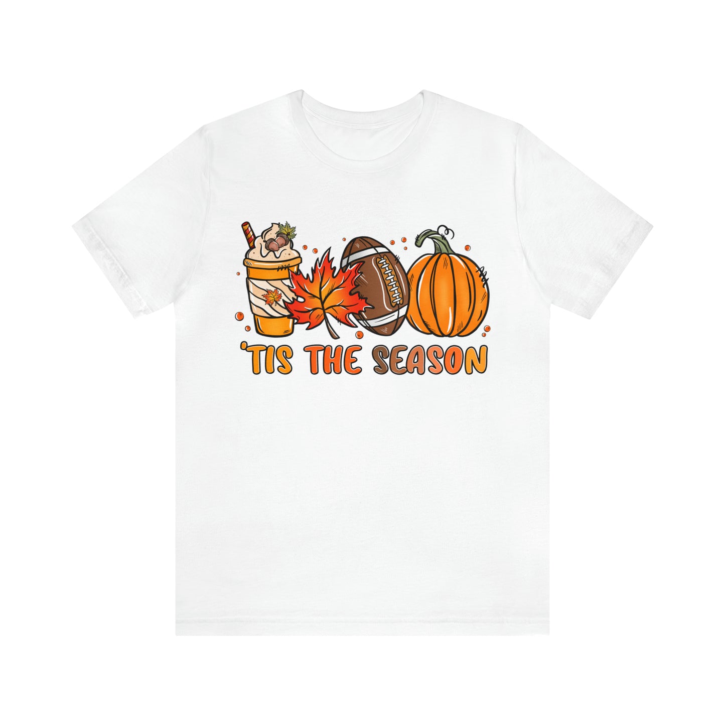 Tis the Season Football Pumpkins Autumn Tee
