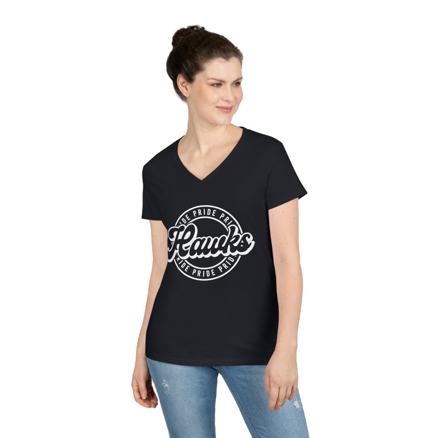 Hawk Pride Ladies V-Neck Shirt