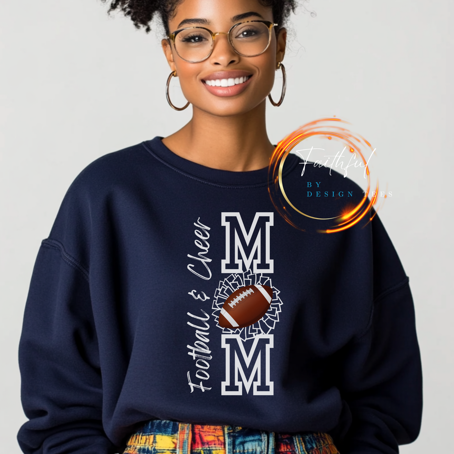 Football & Cheer Mom Crew Sweatshirt