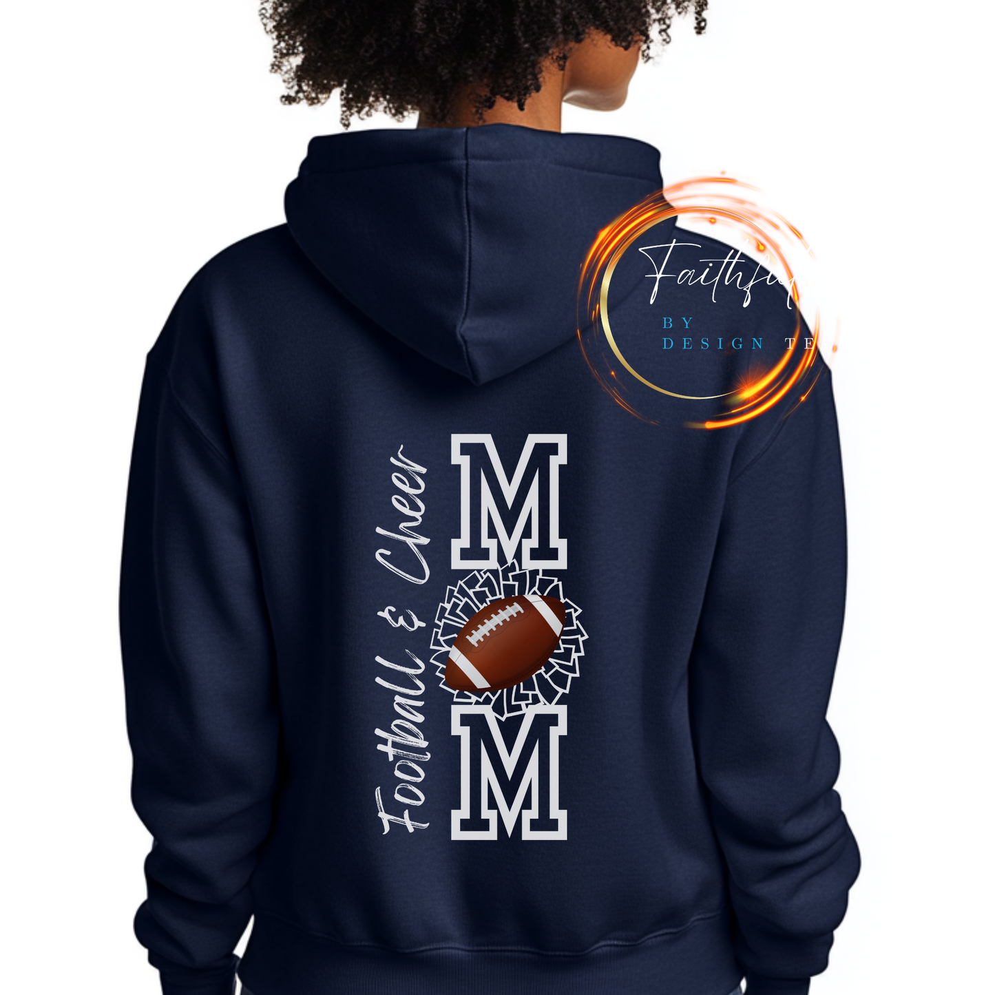 Football & Cheer Mom Hoodie Sweatshirt