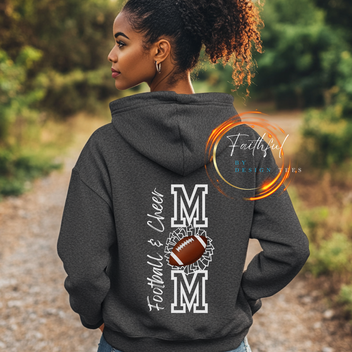 Football & Cheer Mom Hoodie Sweatshirt