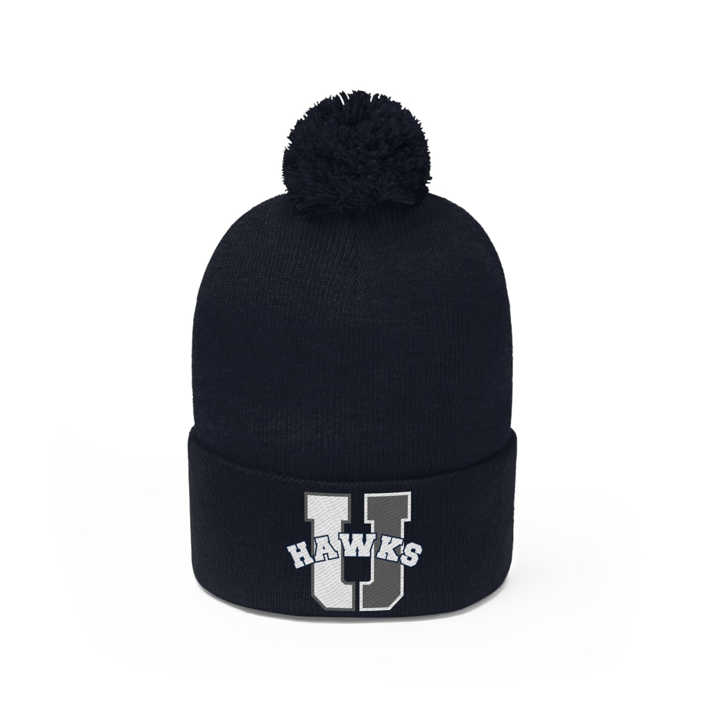 U Hawks Split Pom Pom Beanie