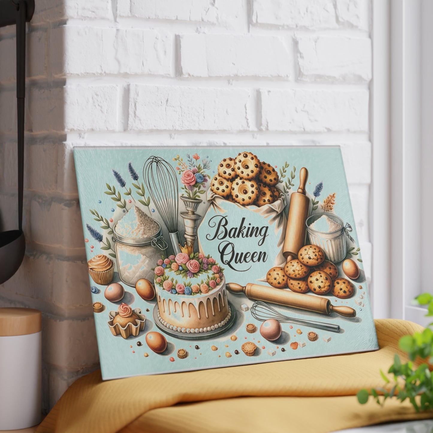 Baking Queen Glass Cutting Board
