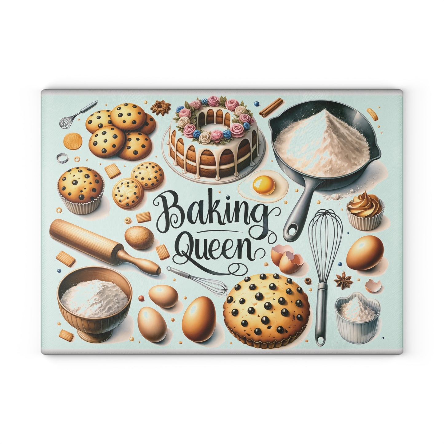 Baking Queen Glass Cutting Board