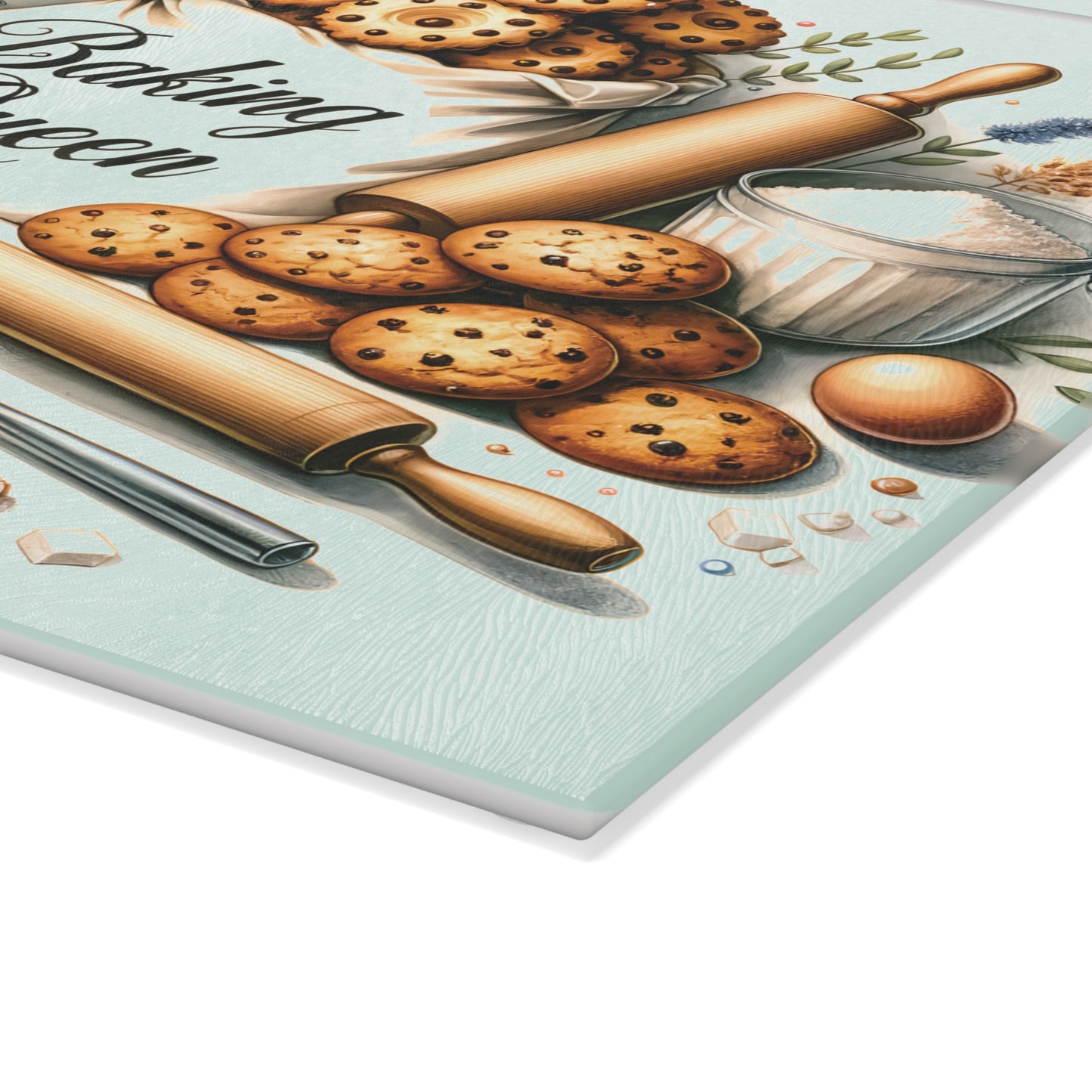 Baking Queen Glass Cutting Board