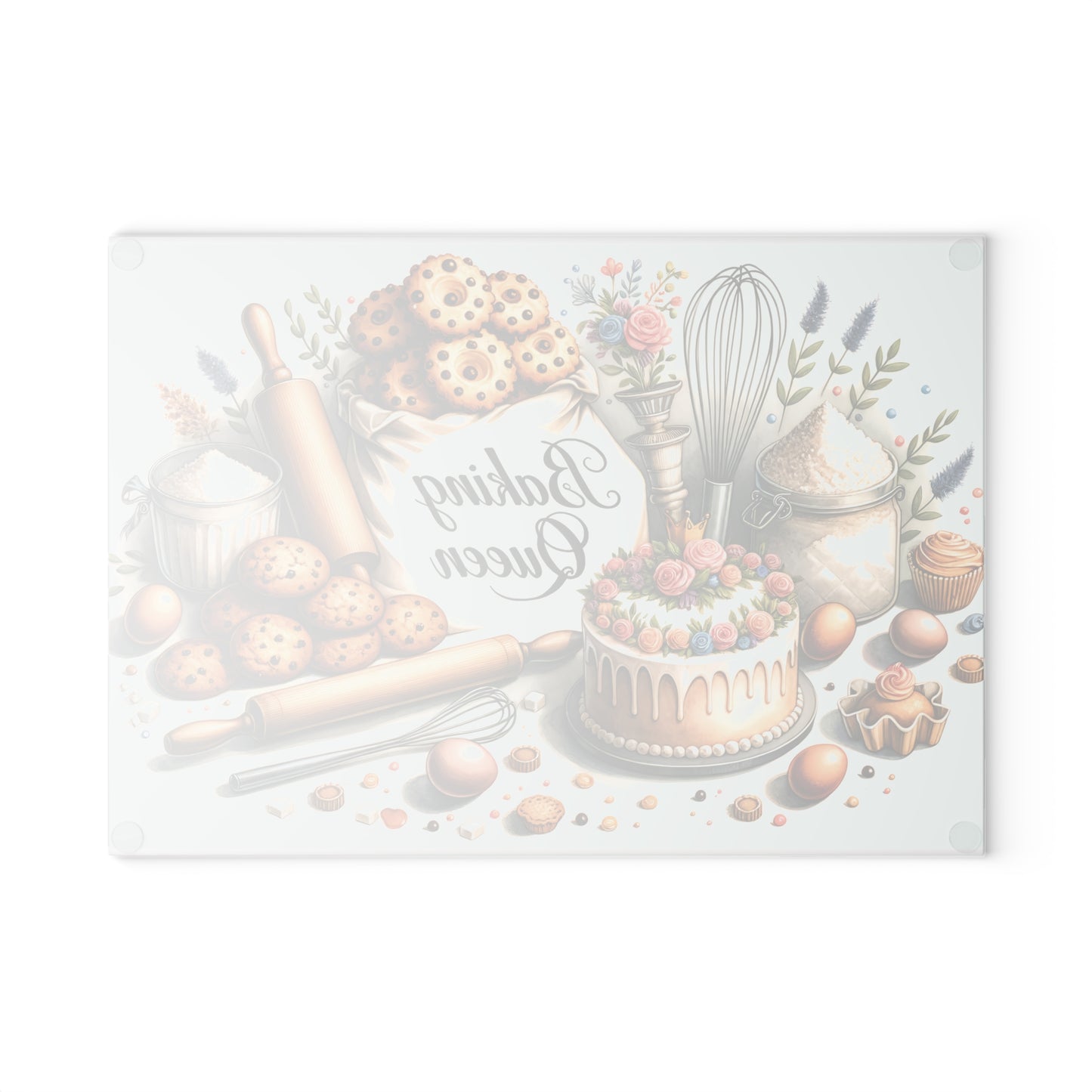 Baking Queen Glass Cutting Board