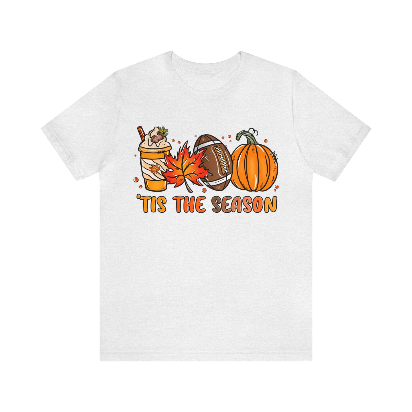 Tis the Season Football Pumpkins Autumn Tee