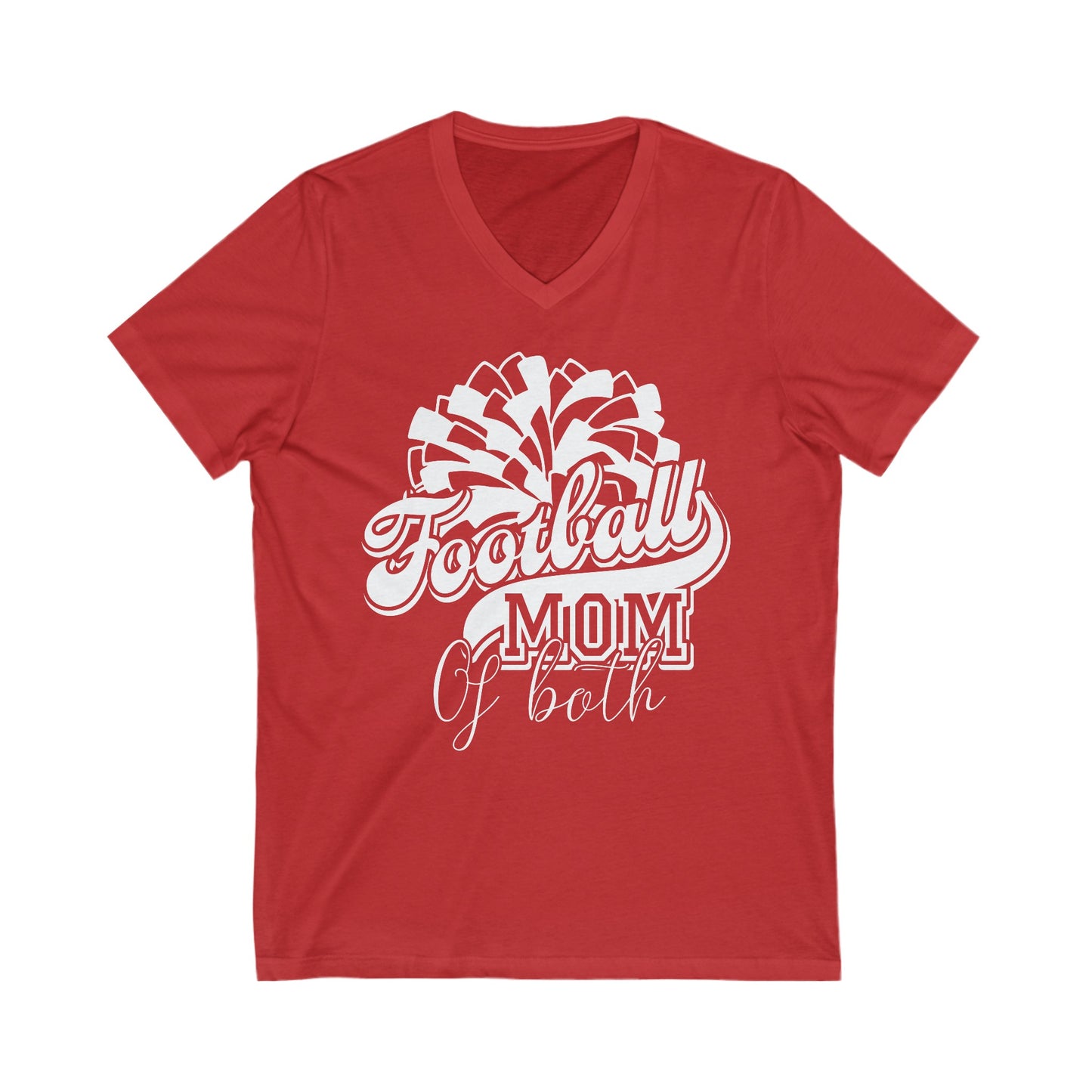 Football Cheer Mom V-Neck Shirt