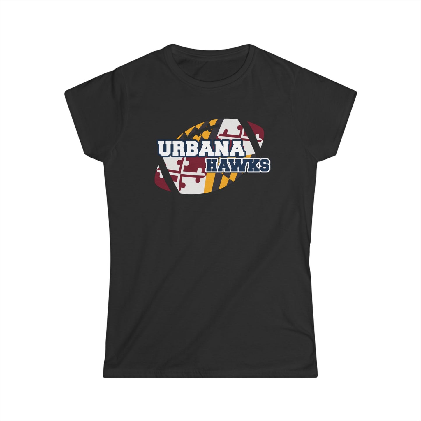 Hawks Women's Softstyle Tee - Sporty Maryland Pride Shirt