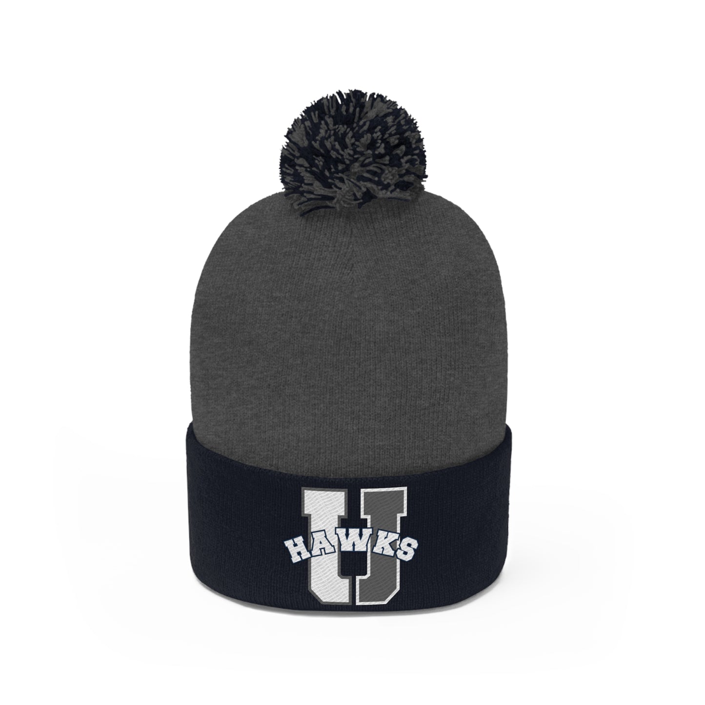 U Hawks Split Pom Pom Beanie