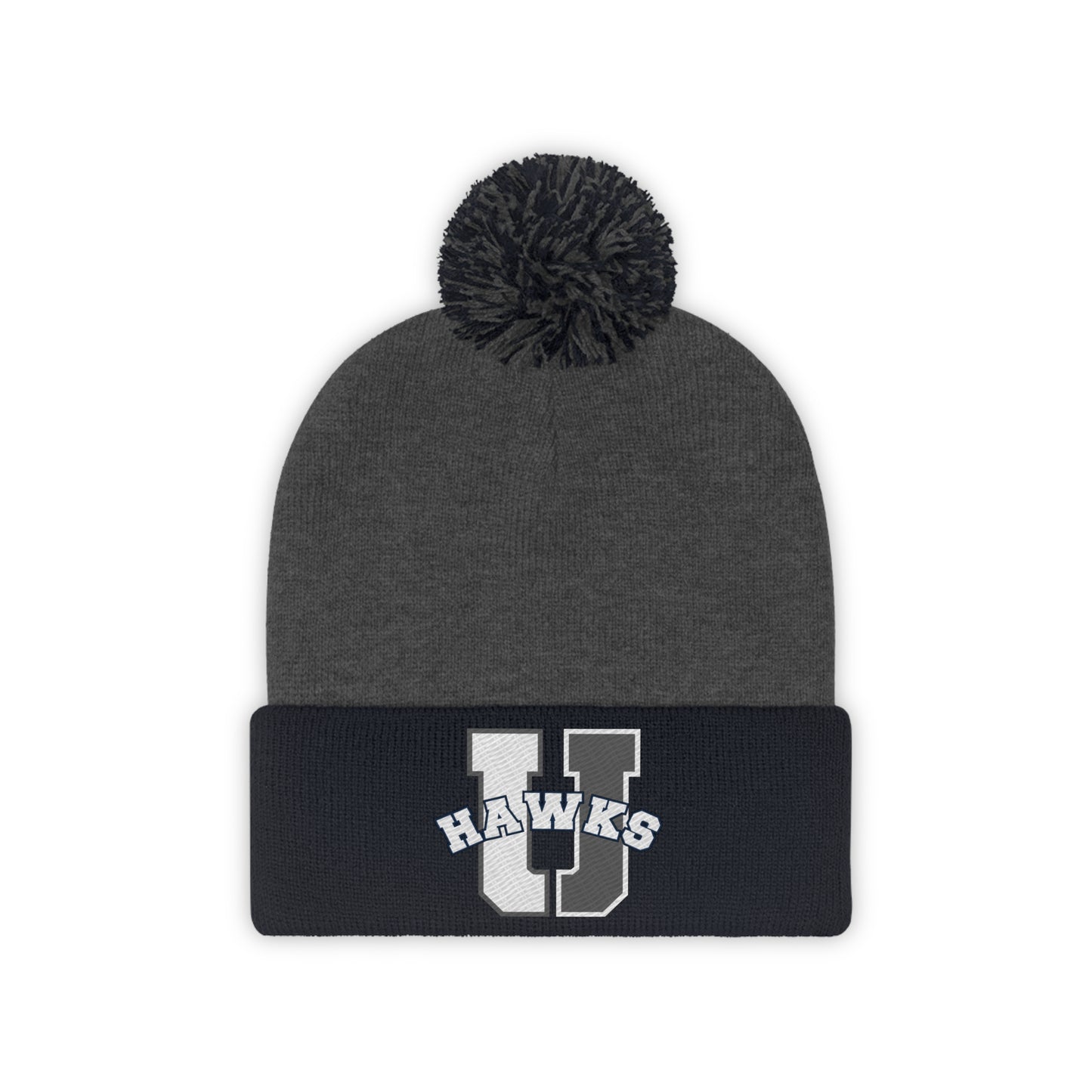 U Hawks Split Pom Pom Beanie