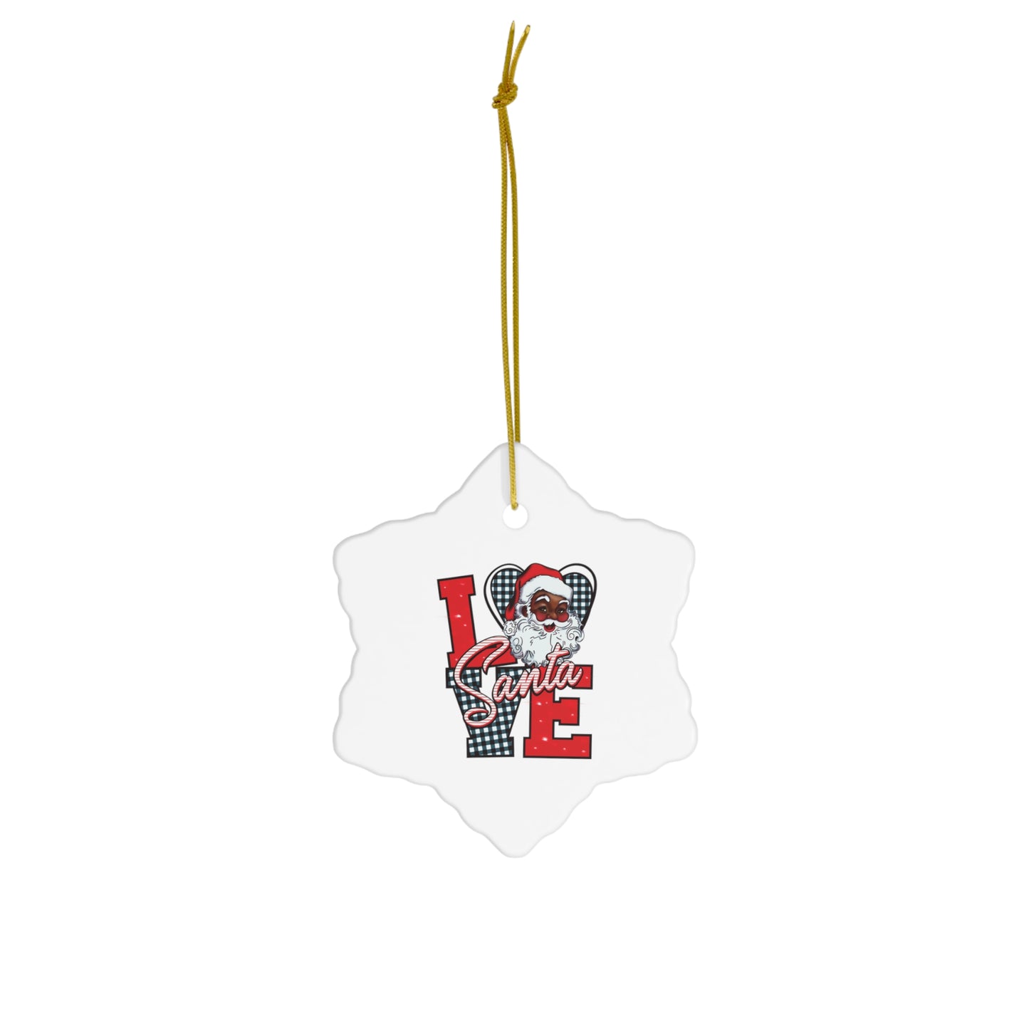 Black Santa Christmas Ornament