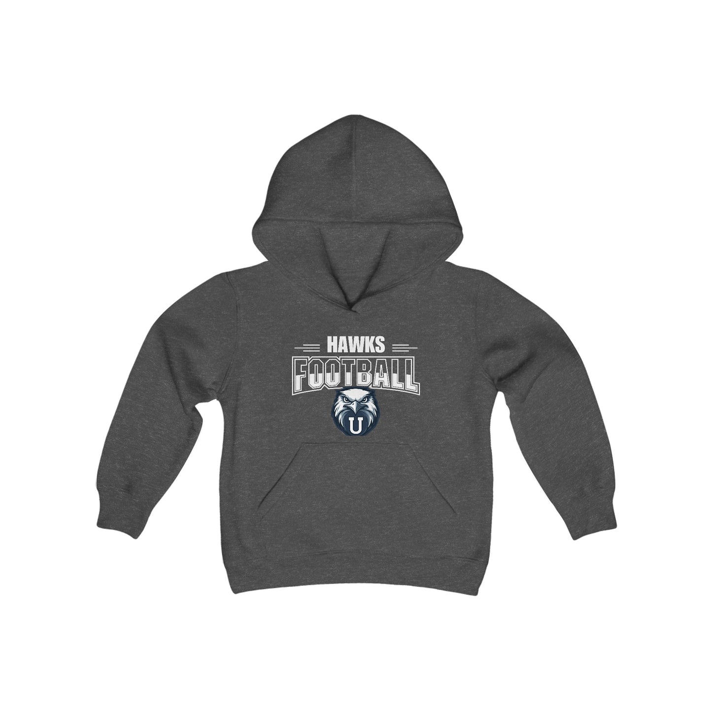 Hawks Football Youth Heavy Blend Hooded Sweatshirt
