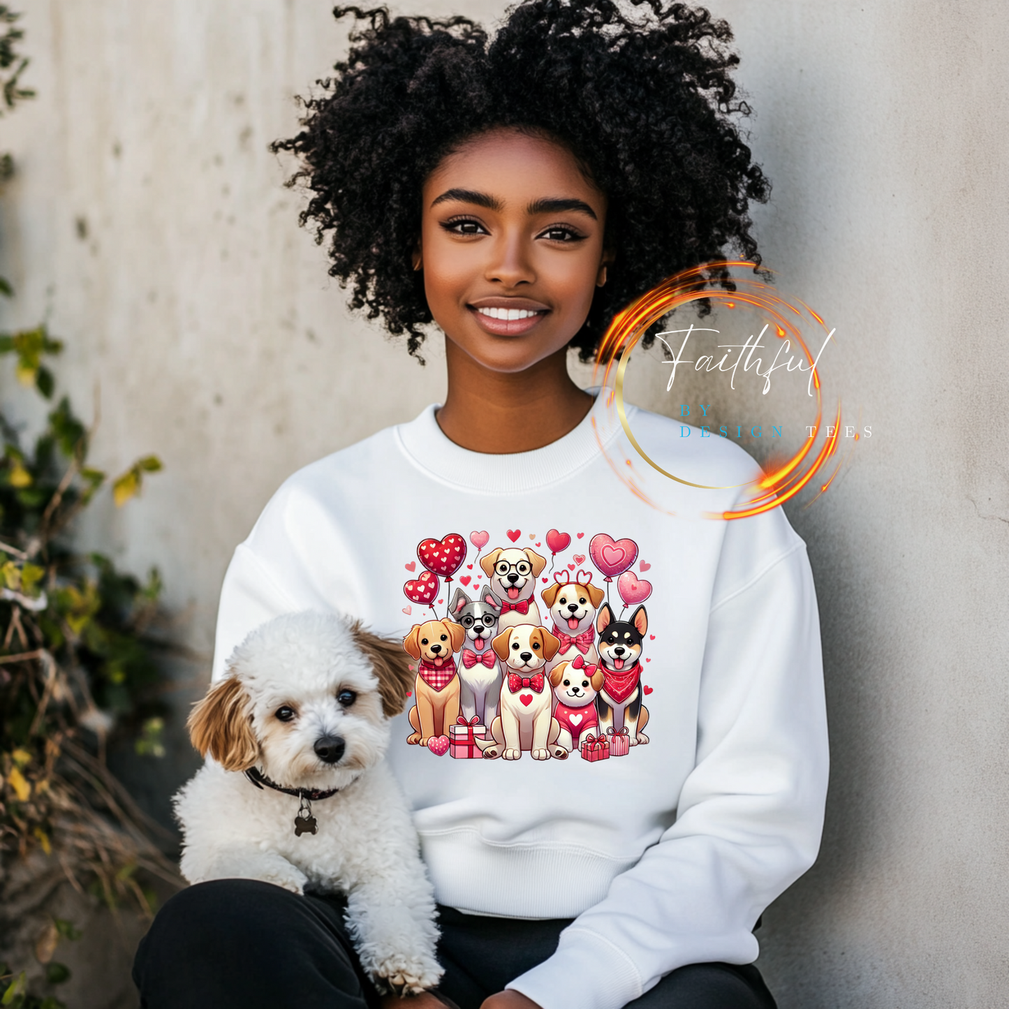 Cute Dogs Love Crewneck Sweatshirt