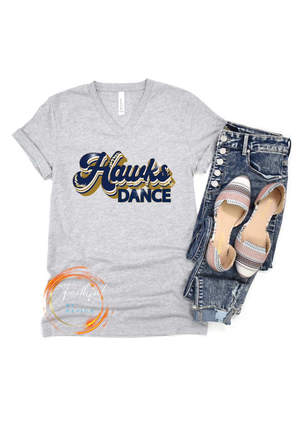 Hawks Dance Unisex V Neck Tee