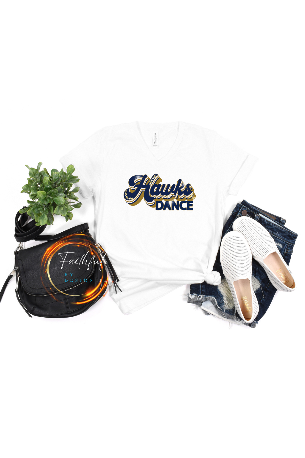 Hawks Dance Unisex V Neck Tee