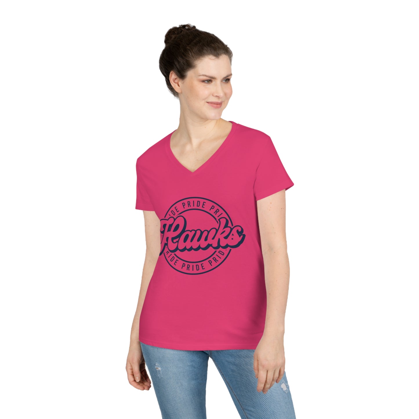 Hawk Pride Ladies V-Neck Shirt