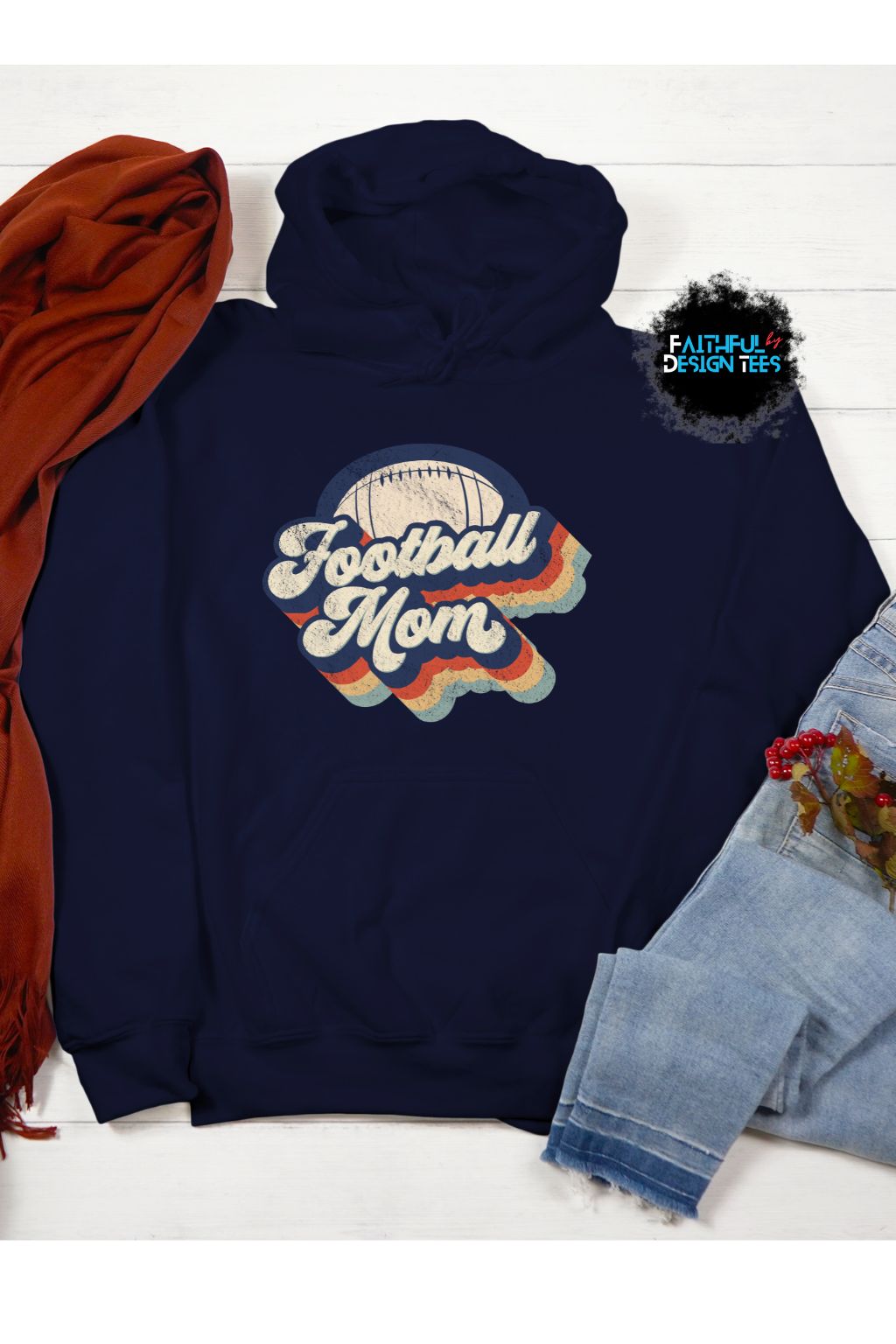 Retro Lacrosse Mom Hoodie & Crew Sweatshirt