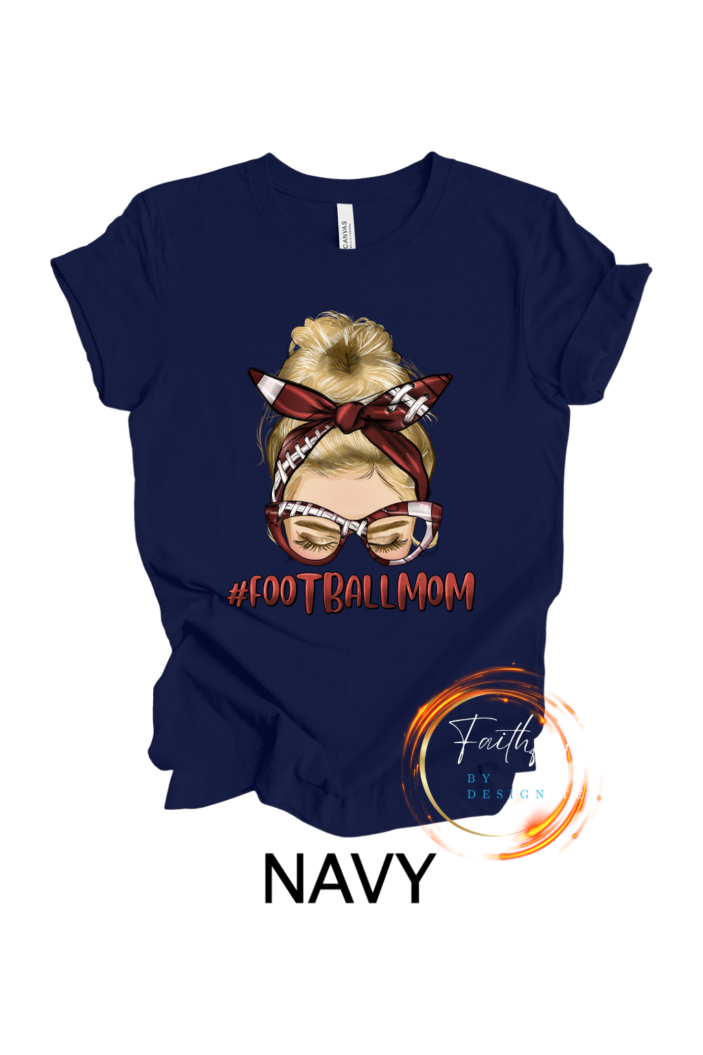 Messy Bun Football Mom Unisex T-Shirt