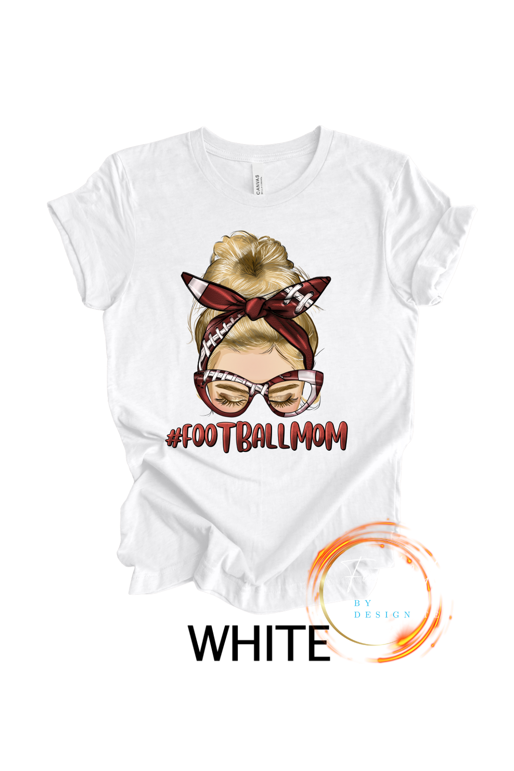 Messy Bun Football Mom Unisex T-Shirt