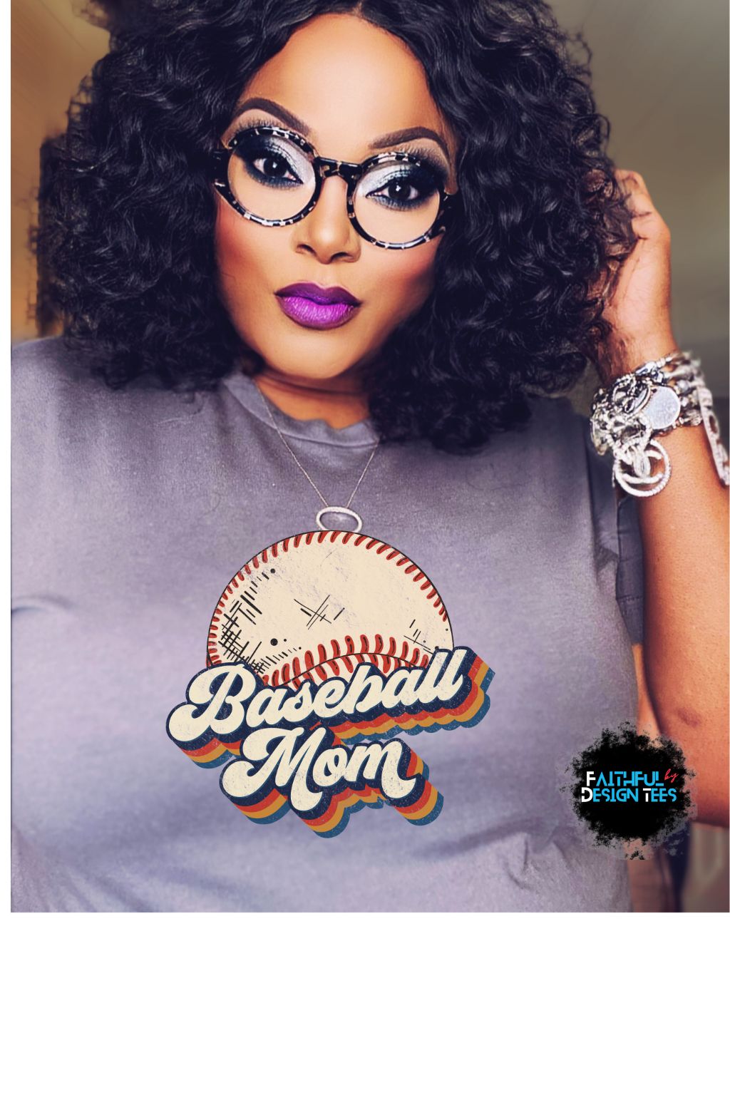 Retro Baseball Mom Tee