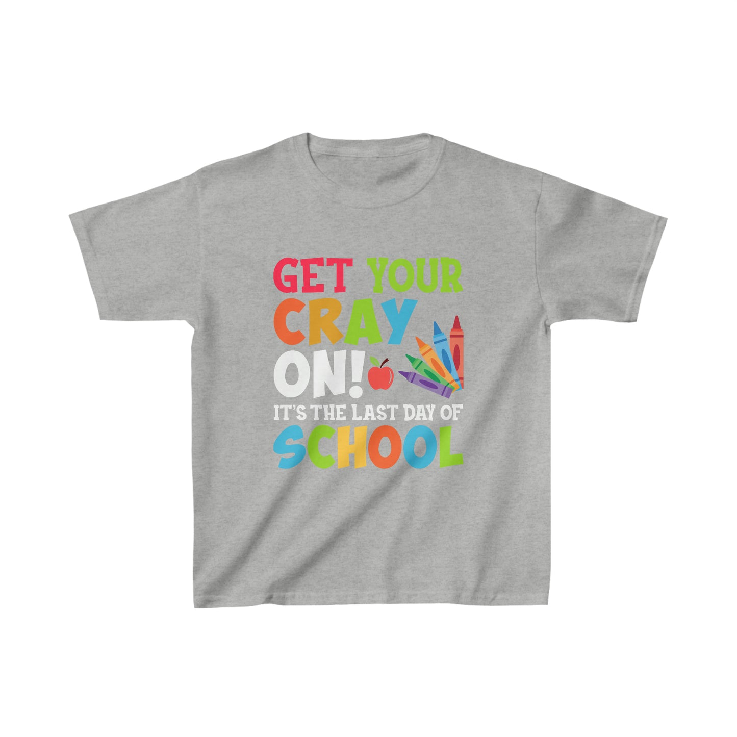 Get Your Crayon On It's the Last Day of School Youth Shirt