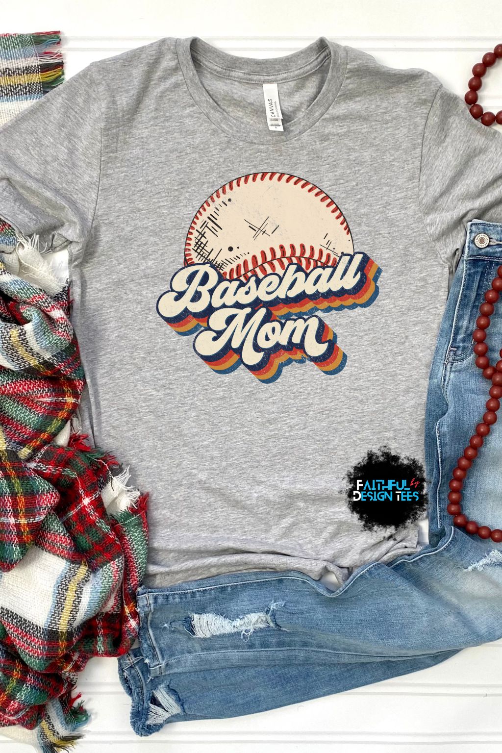 Retro Baseball Mom Tee