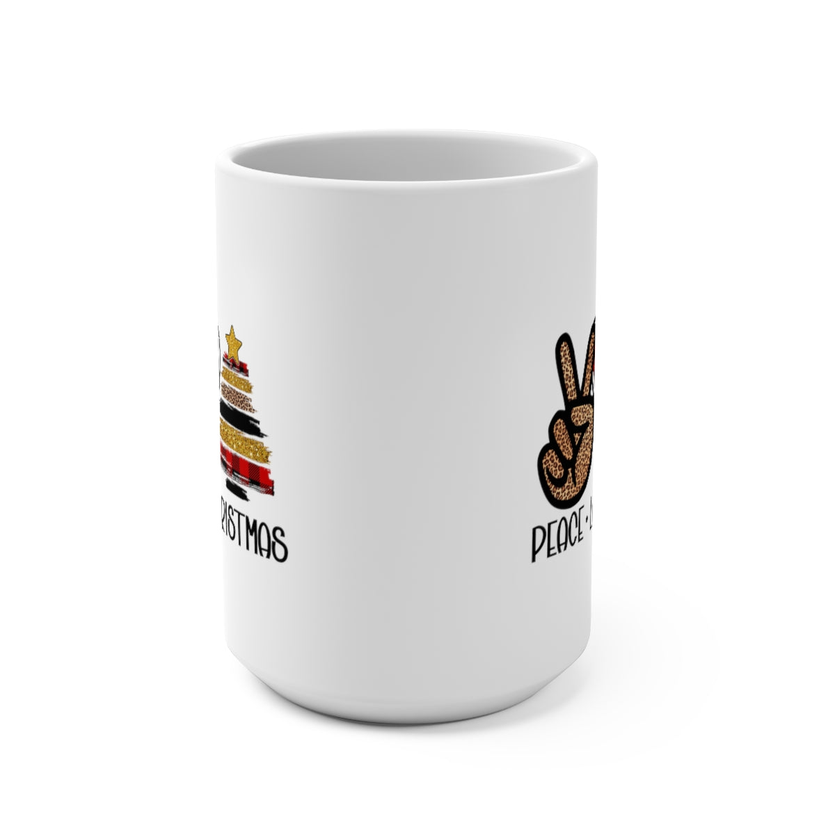 Peace Love Christmas Coffee Mug - 15oz.