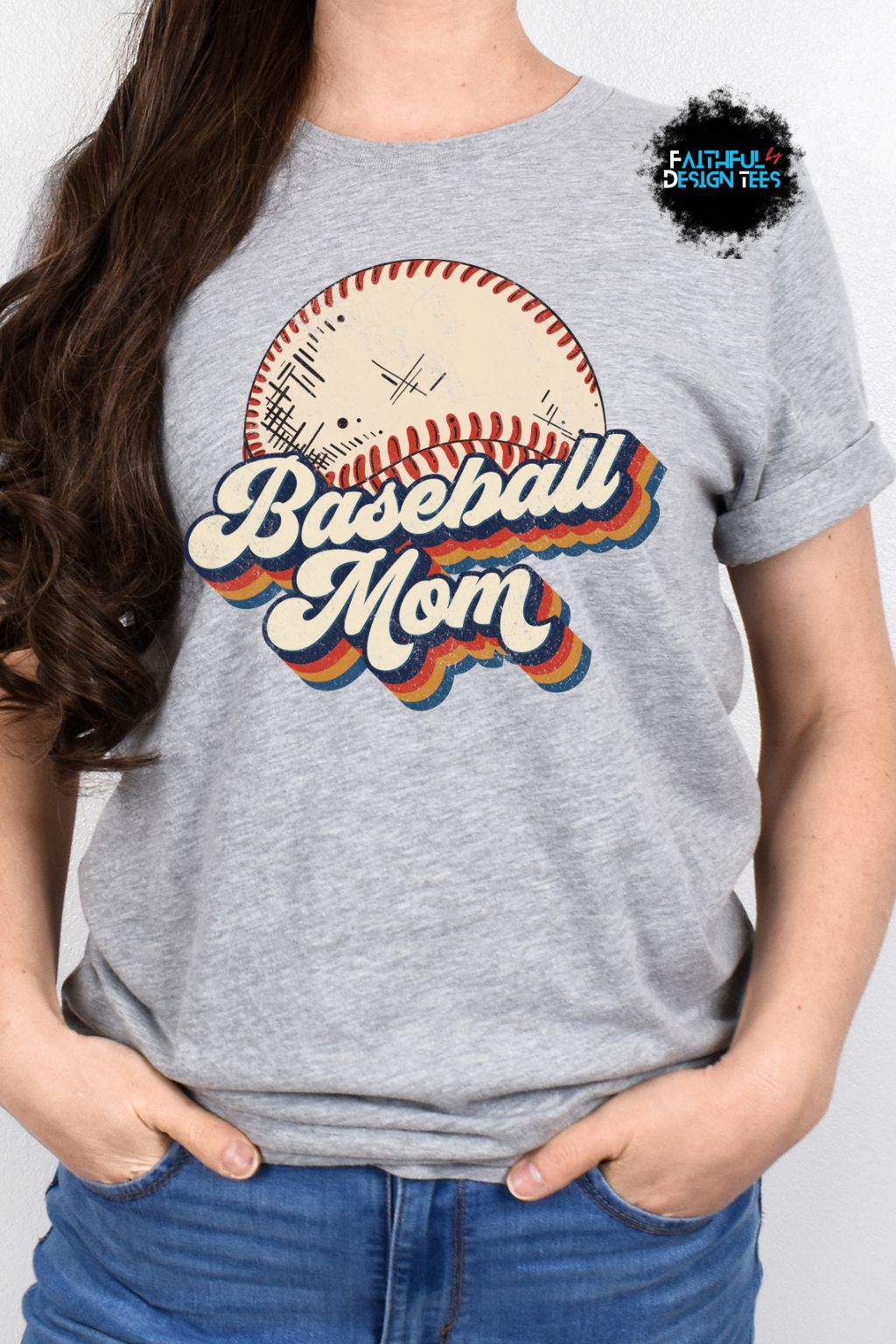 Retro Baseball Mom Tee