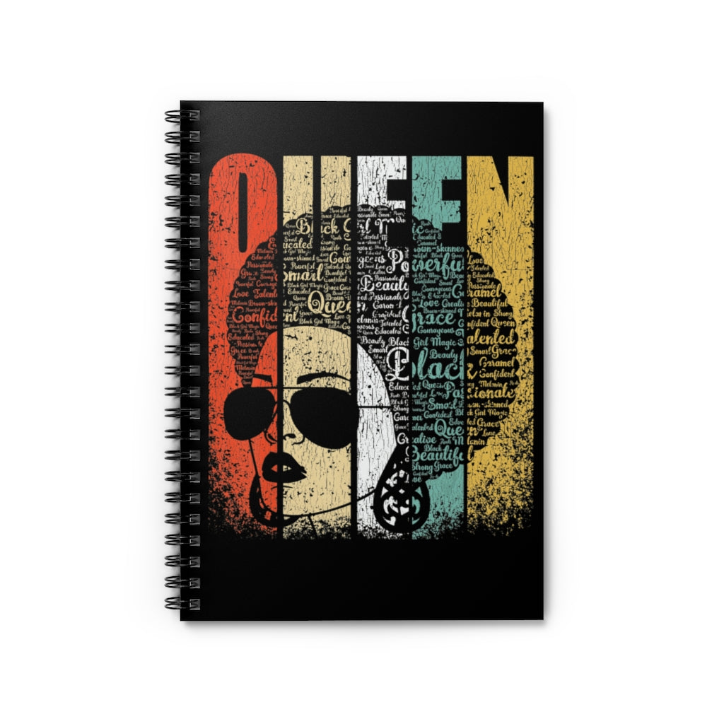 Black Afro Queen Notebook