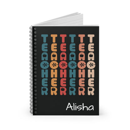 Retro Teacher Spiral Notebook